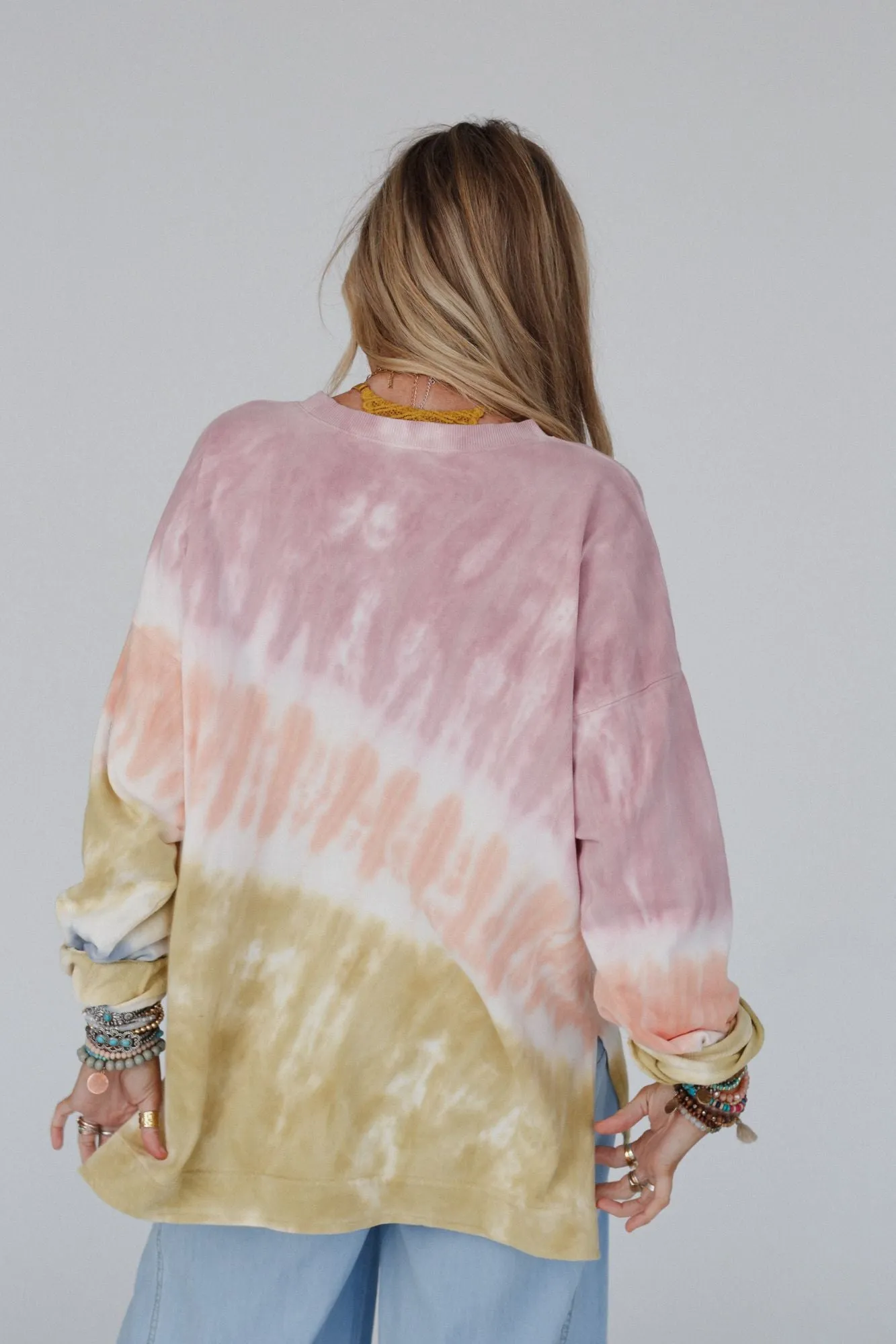 Peace Trail Tie Dye Top - Rose