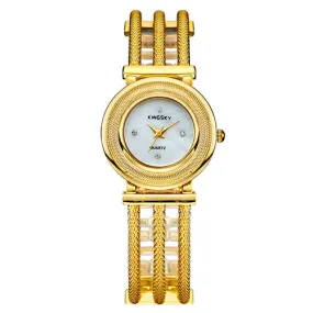 Popular Brand Female Clock Ladies Fashion Casual Quartz Watch Silver Stainless Steel Rhinestone Women Dress Watches Relogio