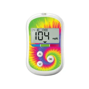 Rainbow Tie Dye for OneTouch Verio Flex Glucometer