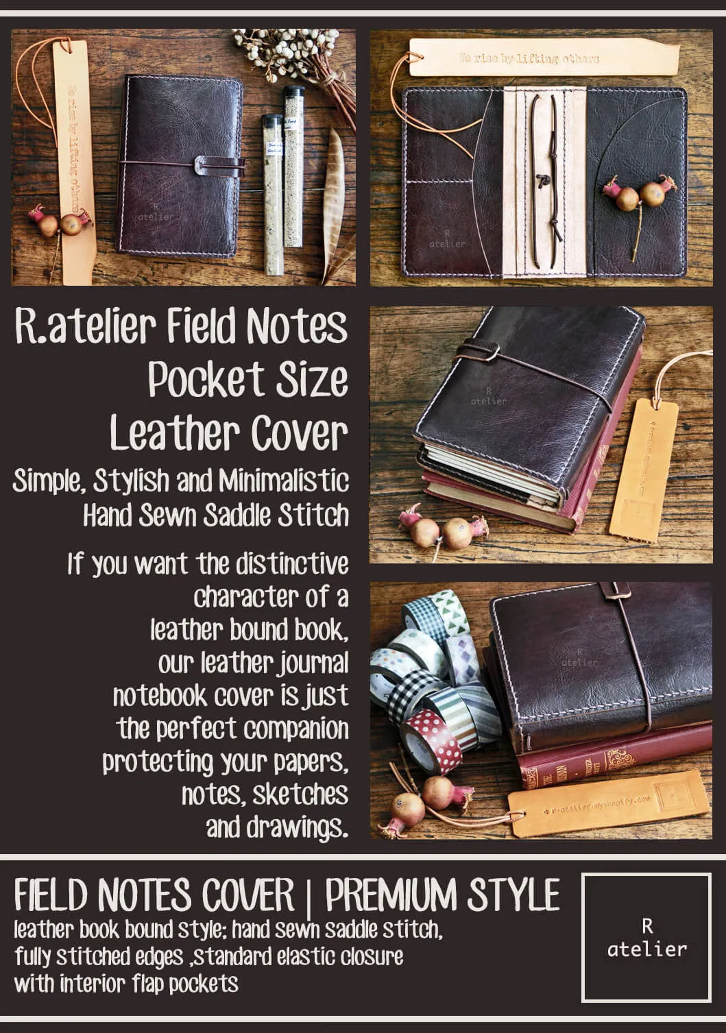 R.atelier Pocket TN Leather Folio | Auburn