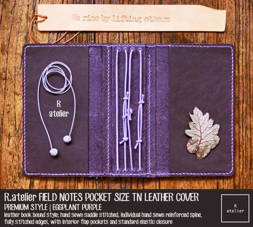 R.atelier Pocket TN Leather Folio | Eggplant Purple