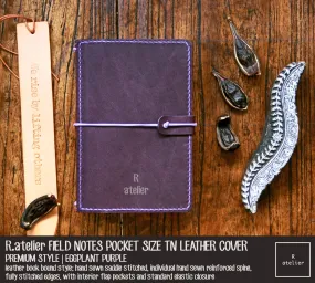 R.atelier Pocket TN Leather Folio | Eggplant Purple
