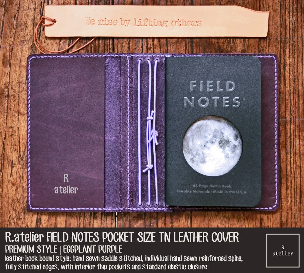 R.atelier Pocket TN Leather Folio | Eggplant Purple