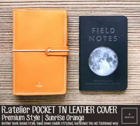 R.atelier Pocket TN Leather Folio | Sunrise Orange