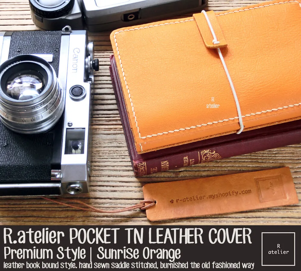 R.atelier Pocket TN Leather Folio | Sunrise Orange