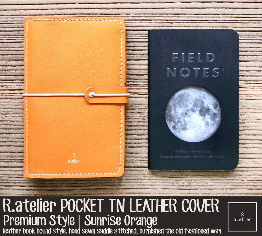 R.atelier Pocket TN Leather Folio | Sunrise Orange