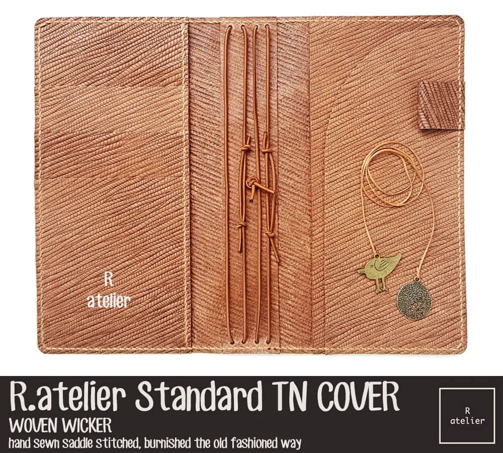 R.atelier Standard TN Leather Folio | Woven Wicker
