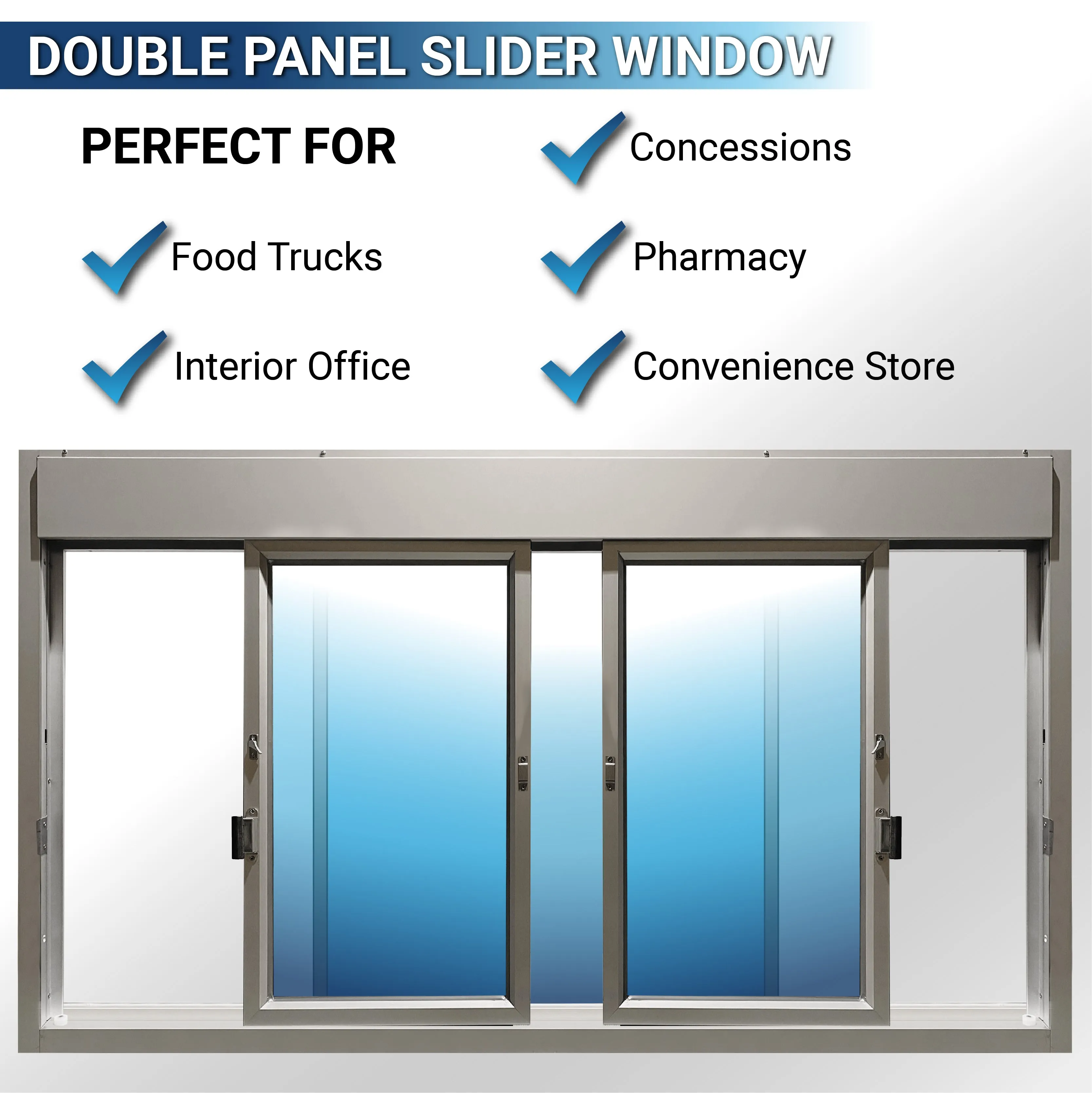Ready Access 550/650 Walk Up Double Slider Concessions Window