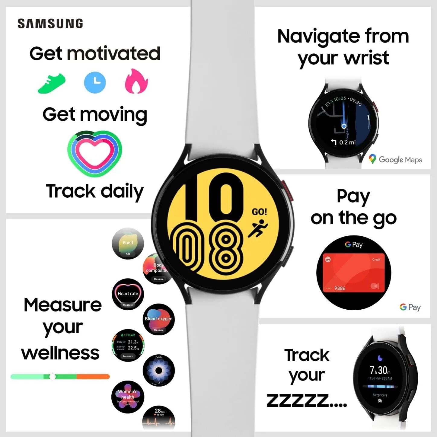 Samsung Galaxy Watch4 40mm 4G LTE Smart Watch, Black