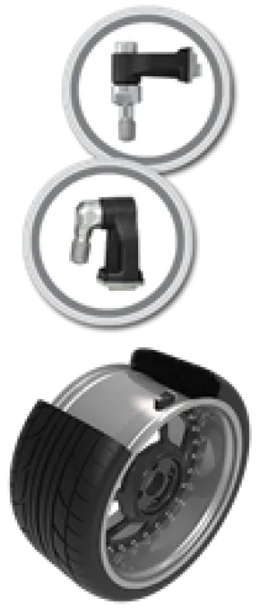 Schrader TPMS Sensor - Clamp-In Programmable 90 Degree EZ-Sensor ( valve stem not included )