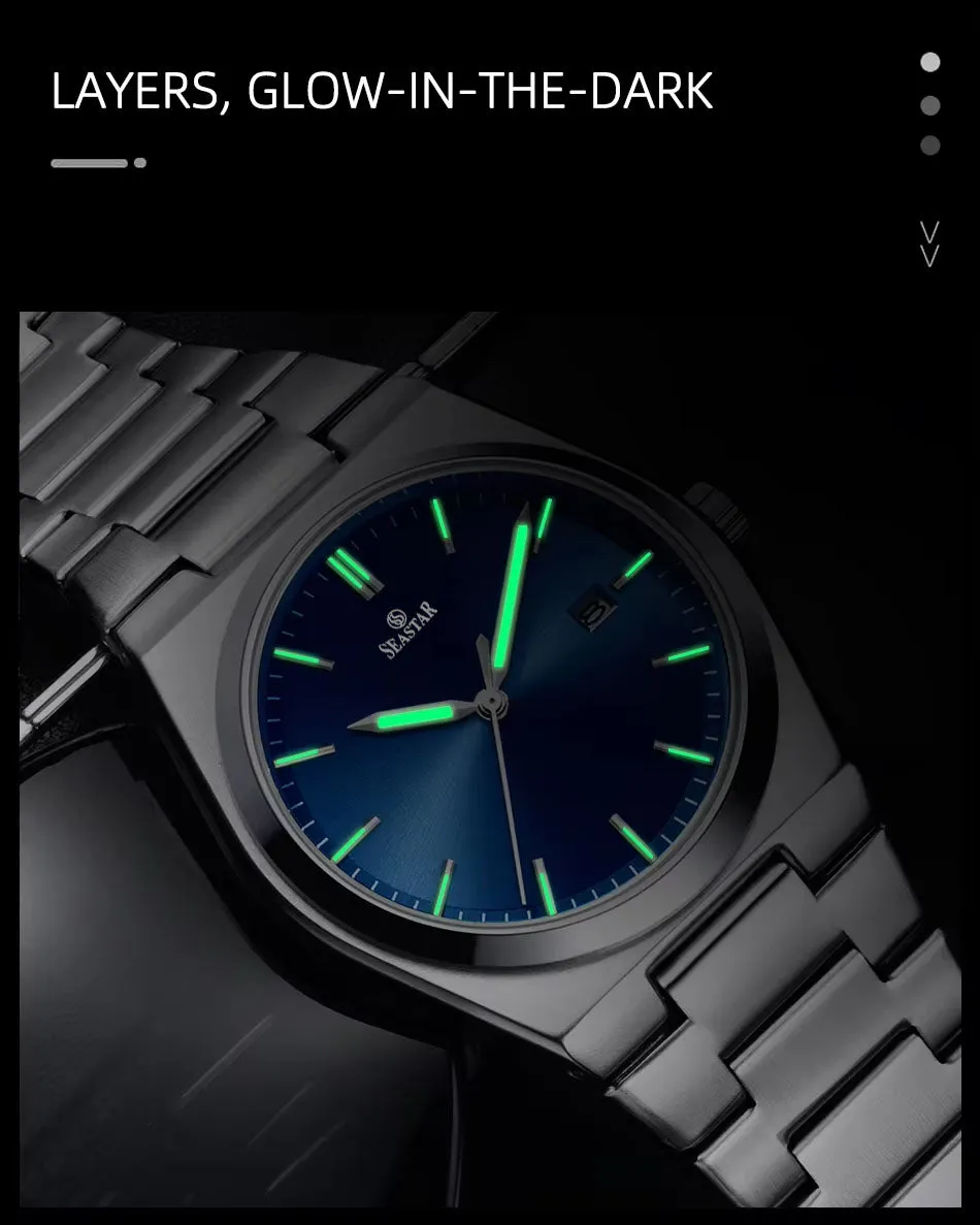 SEASTAR Original Brand Stainless Steel Band Wrist Watch For Men With Brand (Box & Bag)-A50M047D