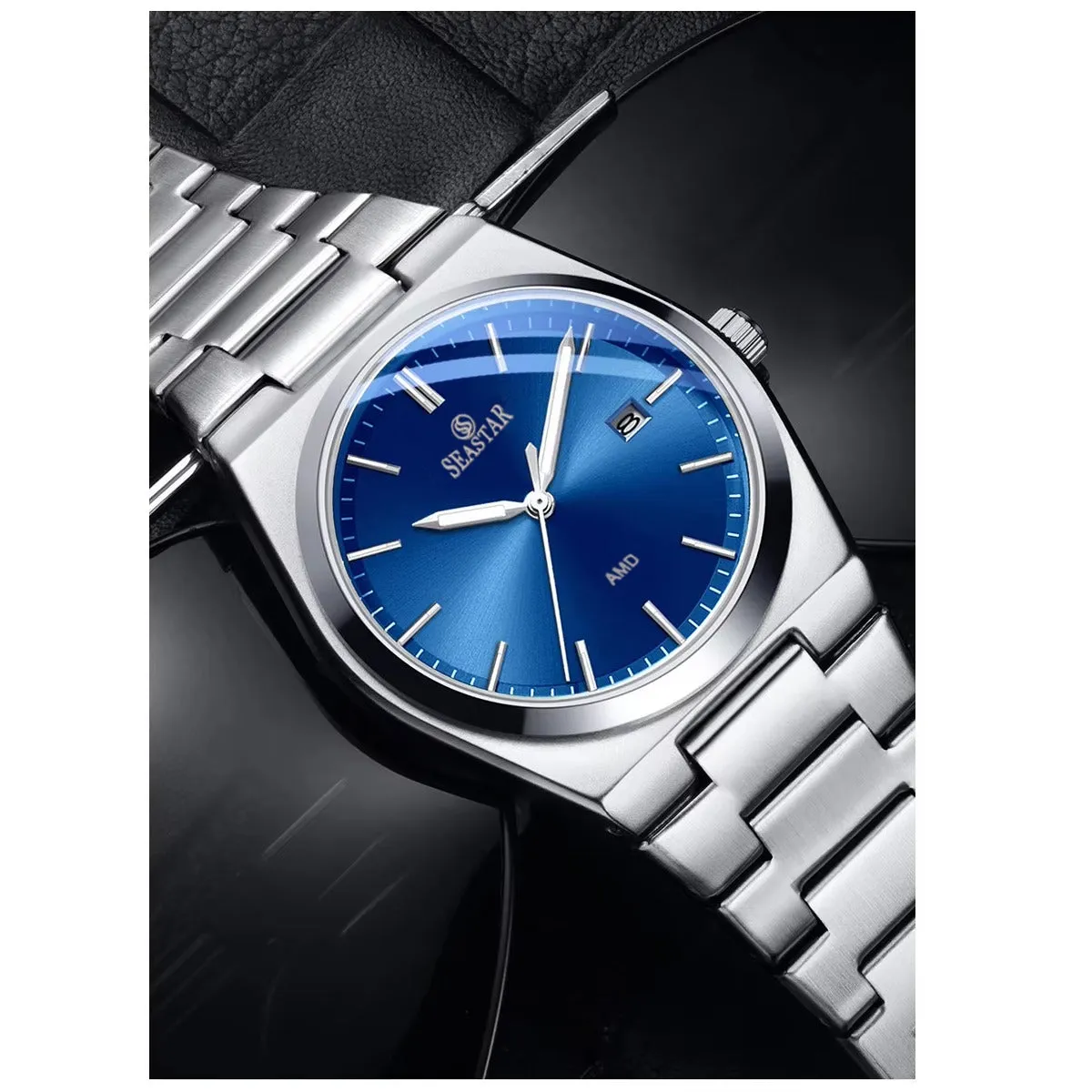 SEASTAR Original Brand Stainless Steel Band Wrist Watch For Men With Brand (Box & Bag)-A50M047D
