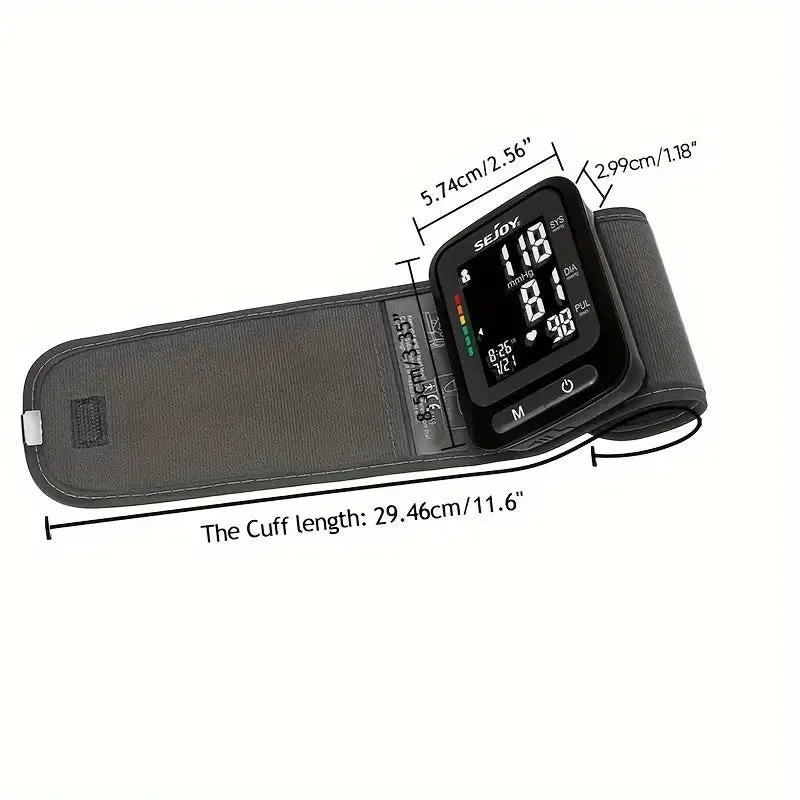 SEJOY Wrist Blood Pressure Monitor Automatic Digital Cuff Heart Rate BP Machine