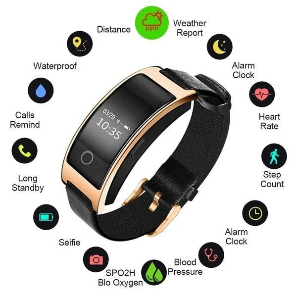 Smart Blood Pressure Smartwatch and Heart Rate Monitor