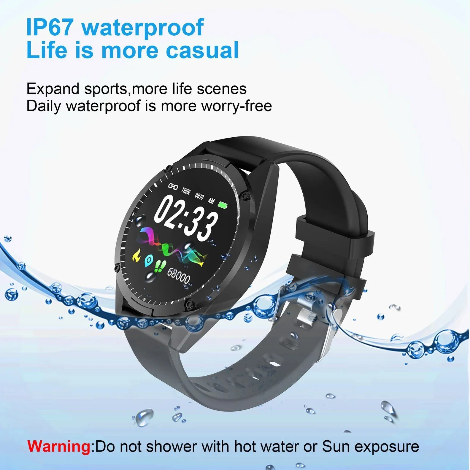 Smart Sport Watch Activity Tracker with Blood Pressure Heart Rate Sleep Monitor