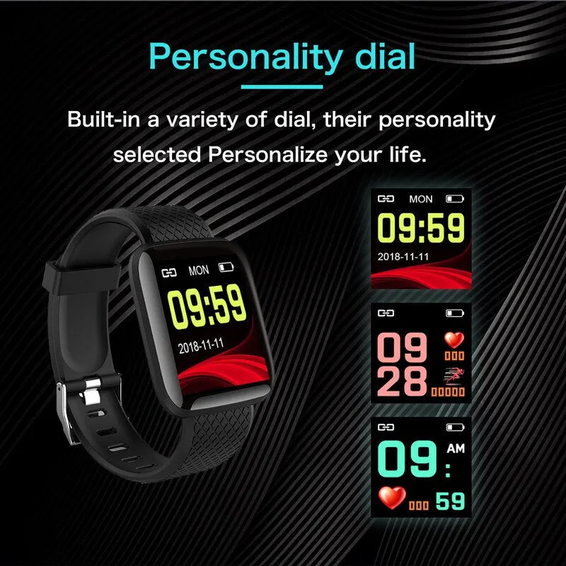 Smart Watch Men Blood Pressure Heart Rate Monitor Milanese Stainless Steel Smart Wristband Sport Fitness tracker Smart watch Box