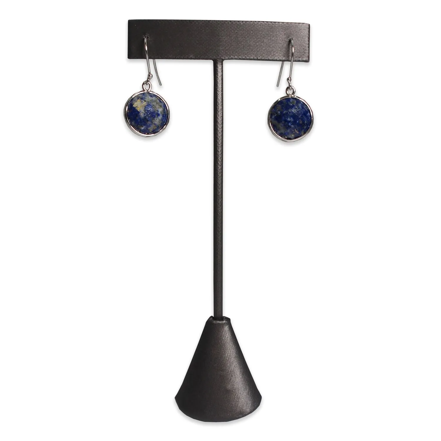 Steel Grey Leatherette Single Piece Earring T-Shape Display