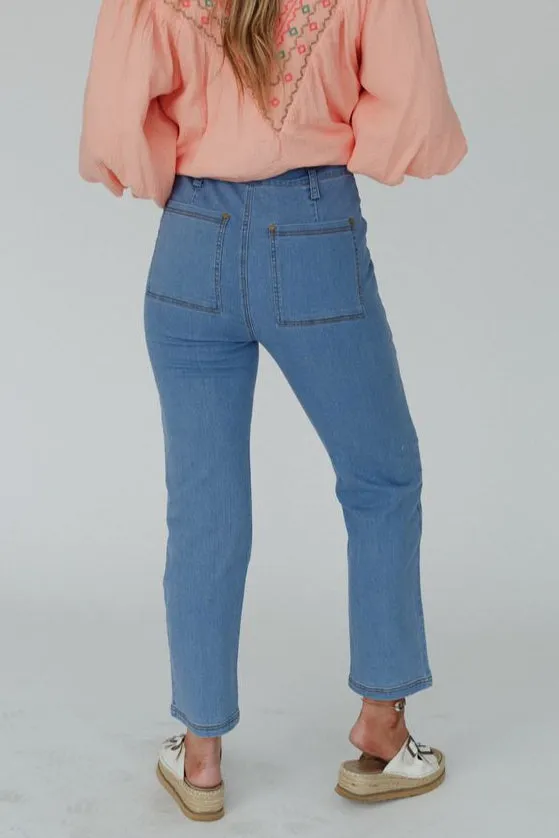 Straight Arrow Jeans - Medium Wash