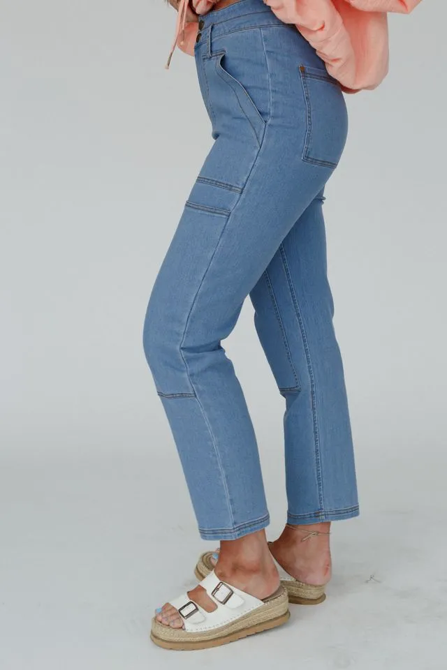 Straight Arrow Jeans - Medium Wash