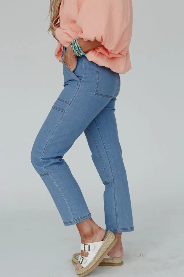 Straight Arrow Jeans - Medium Wash