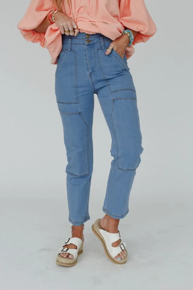 Straight Arrow Jeans - Medium Wash