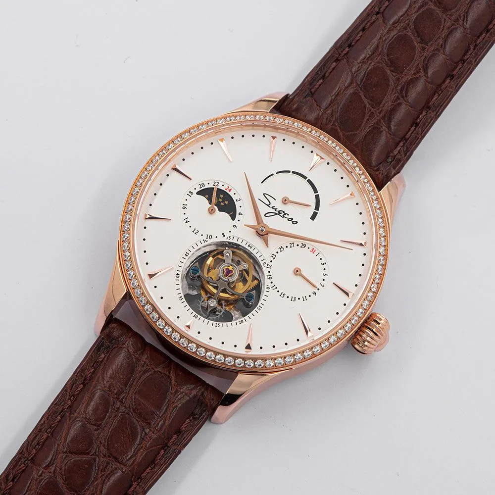 Sugess Seagull's tourbillon movement multifunctional mechanical men's watch 8007 fashion men's watch business waterproof