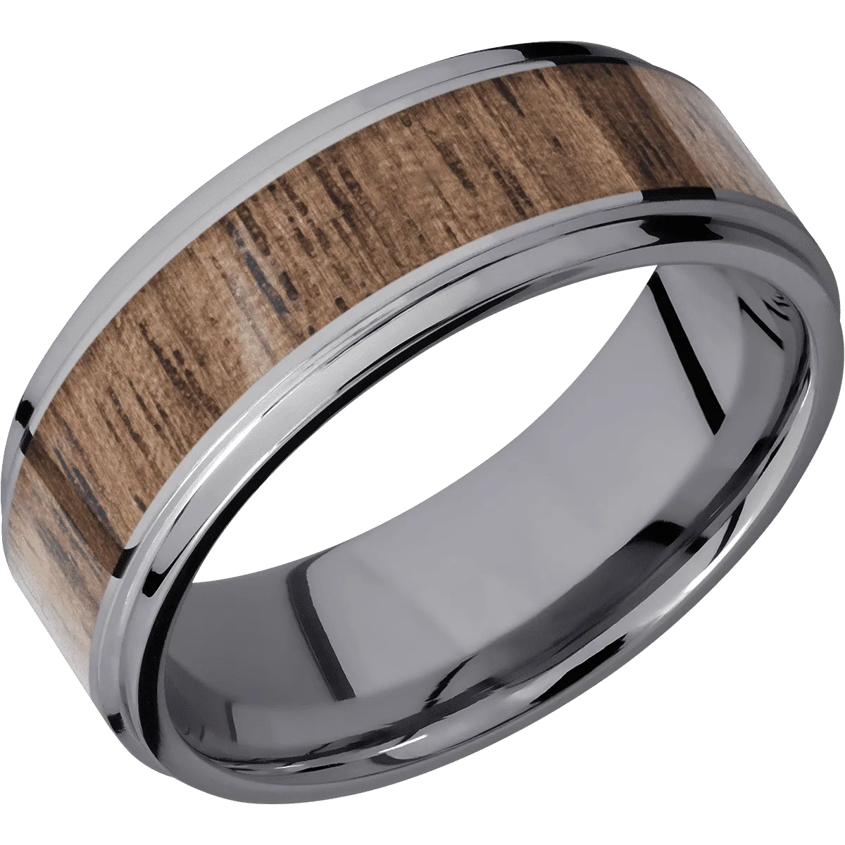 Tantalum with Polish , Polish Finish and Walnut Inlay