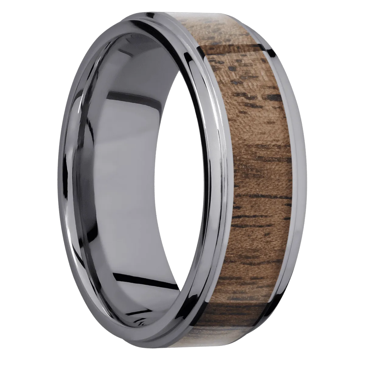 Tantalum with Polish , Polish Finish and Walnut Inlay