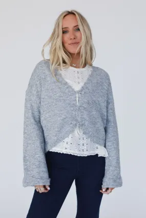 The Nest Kendrick Sweater Top - Heather Gray