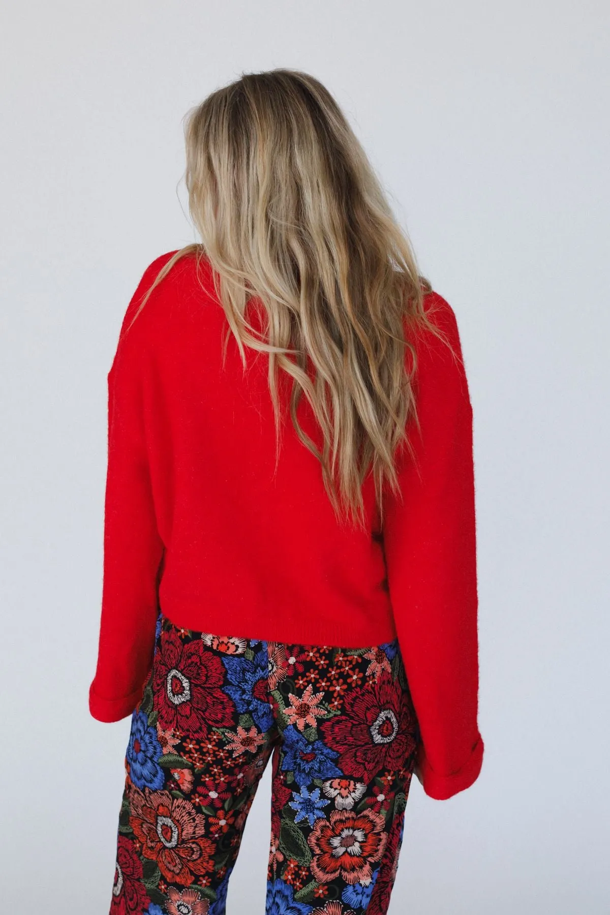 The Nest Kendrick Sweater Top - Red