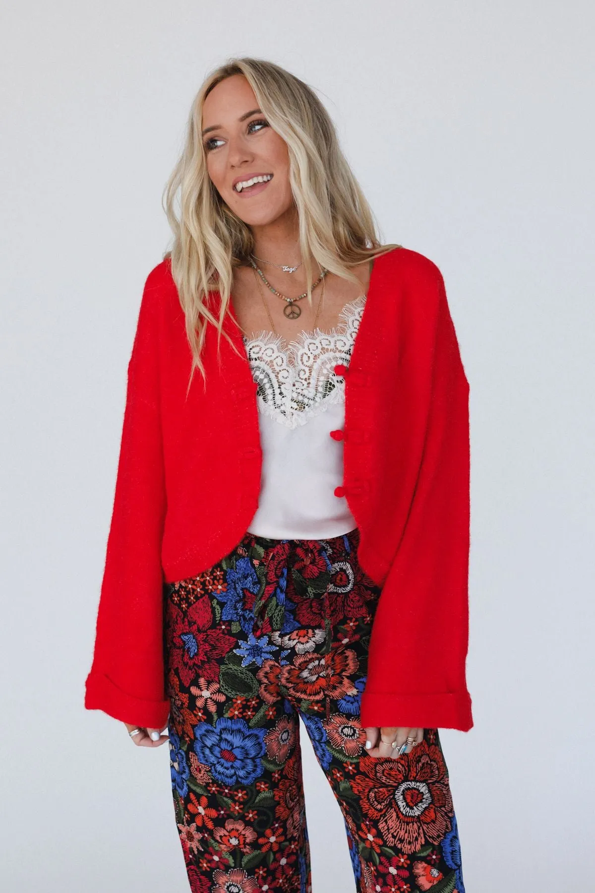 The Nest Kendrick Sweater Top - Red