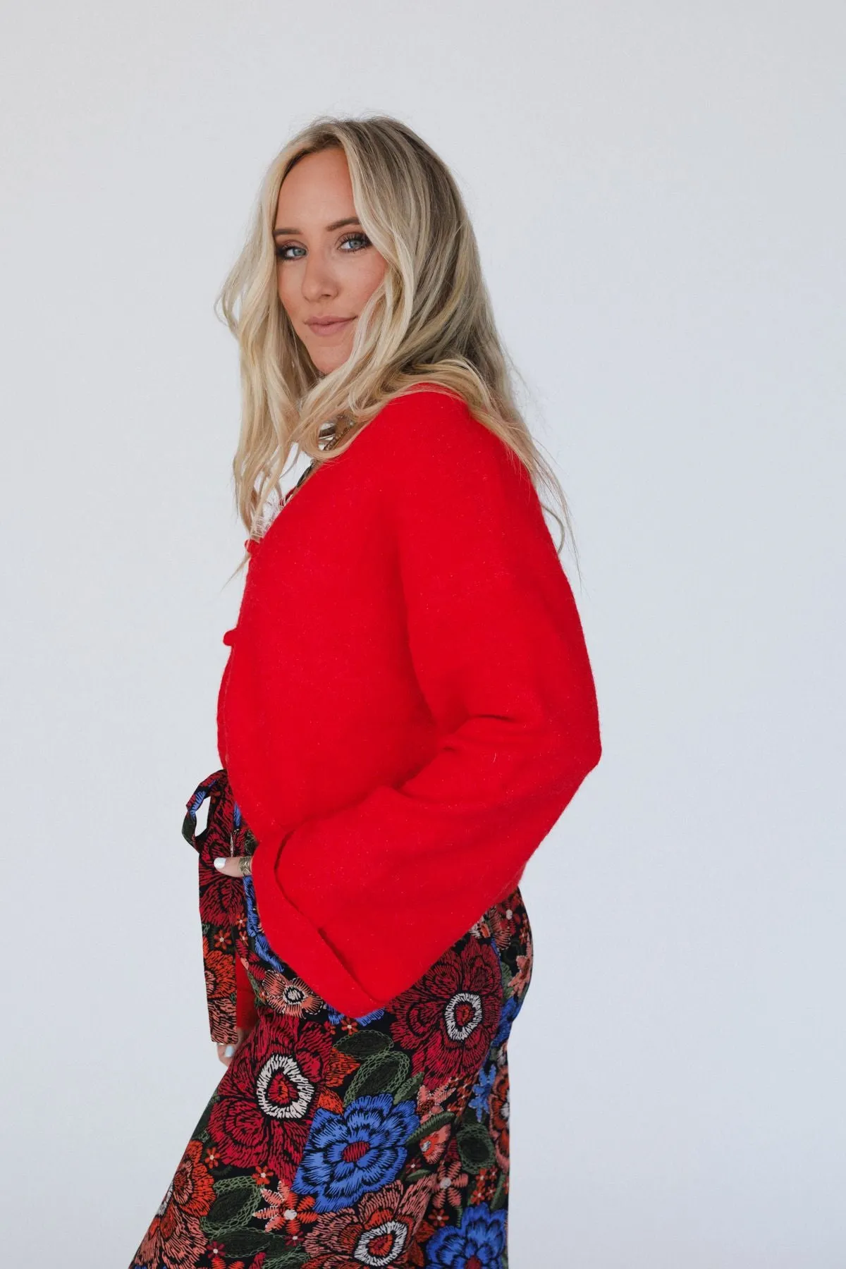 The Nest Kendrick Sweater Top - Red