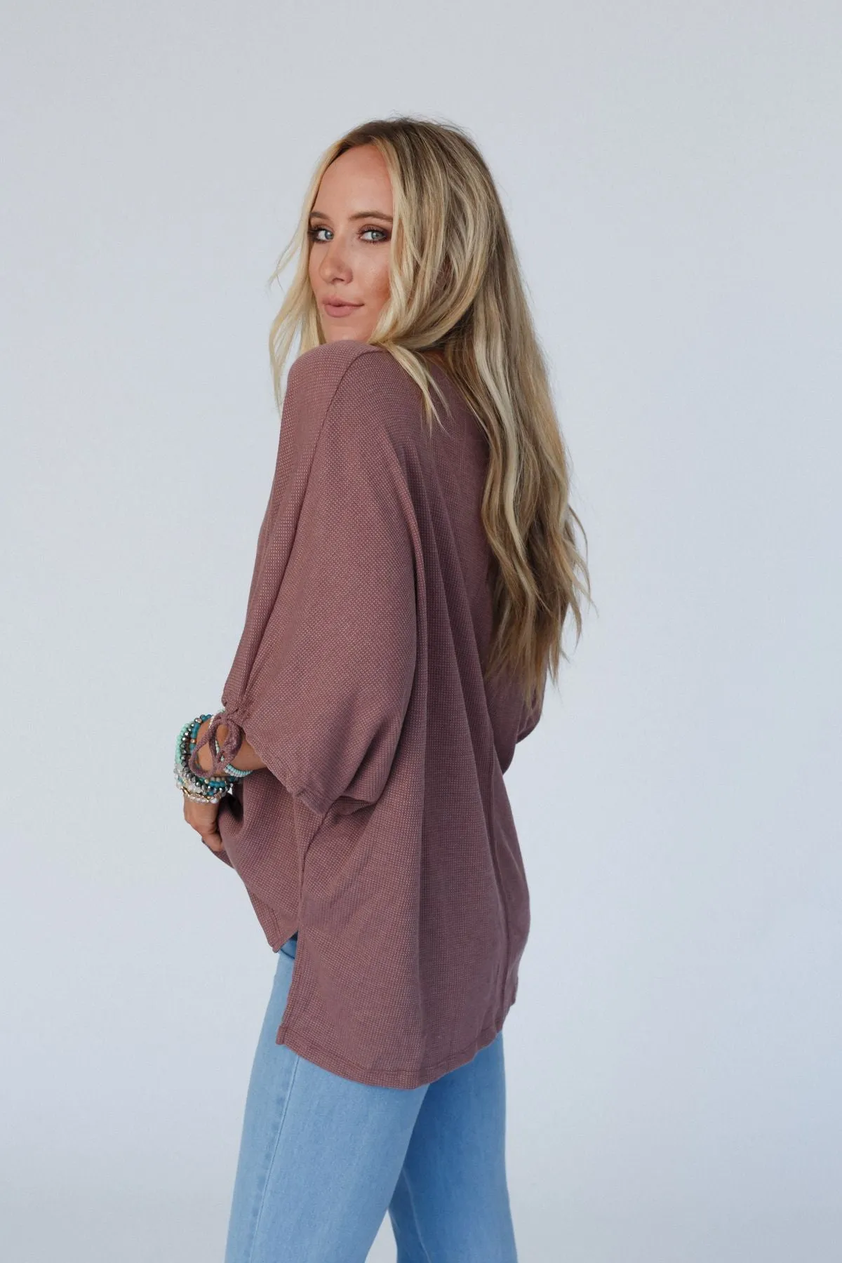 The Nest Little Lark Puff Sleeve Tee - Mulberry