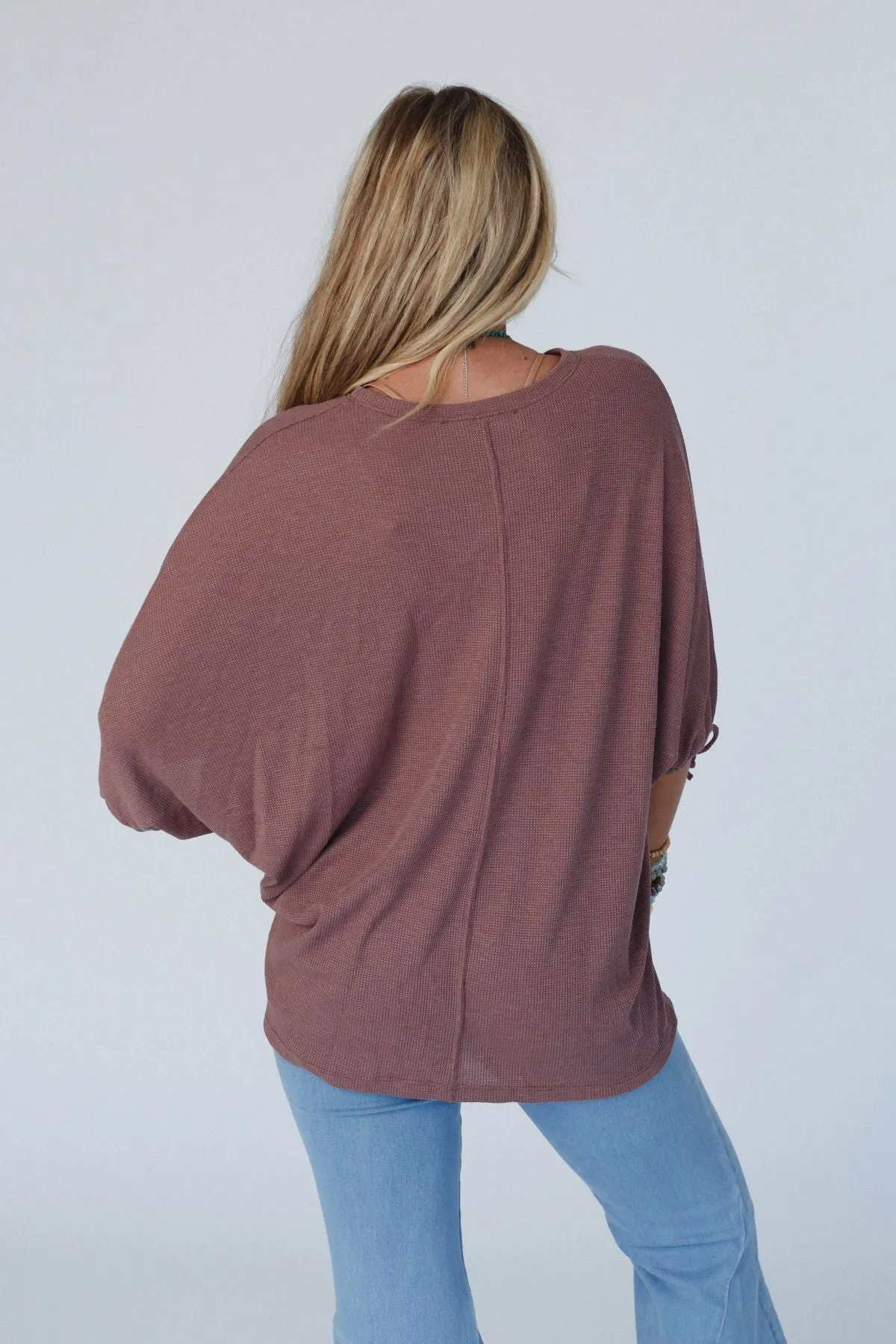 The Nest Little Lark Puff Sleeve Tee - Mulberry