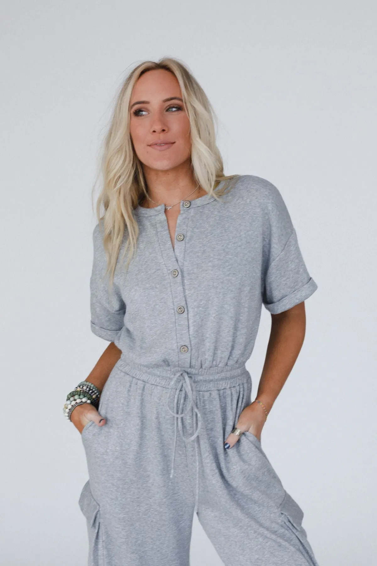 The Nest Sunset Forager Jumpsuit - Heather Gray