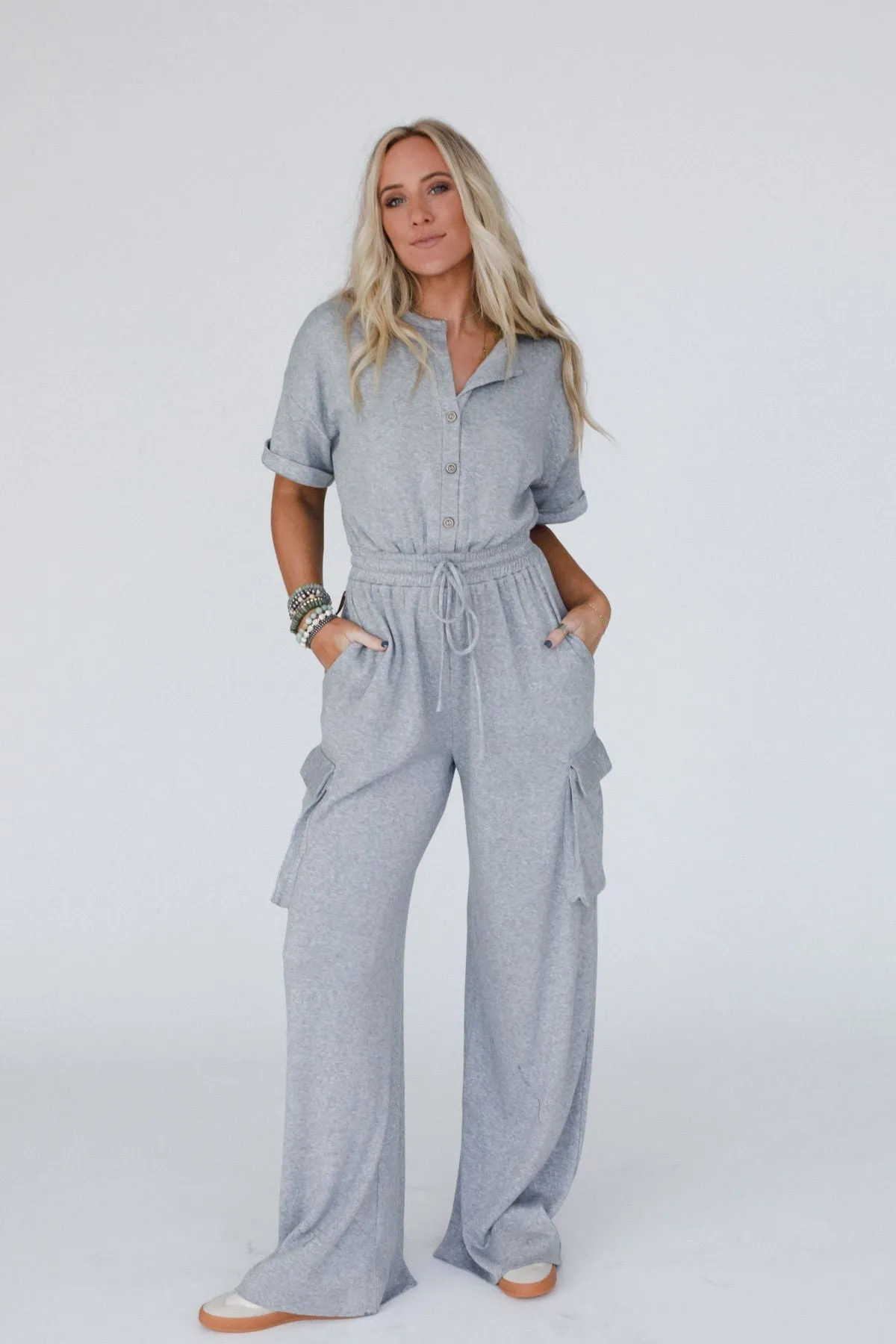The Nest Sunset Forager Jumpsuit - Heather Gray