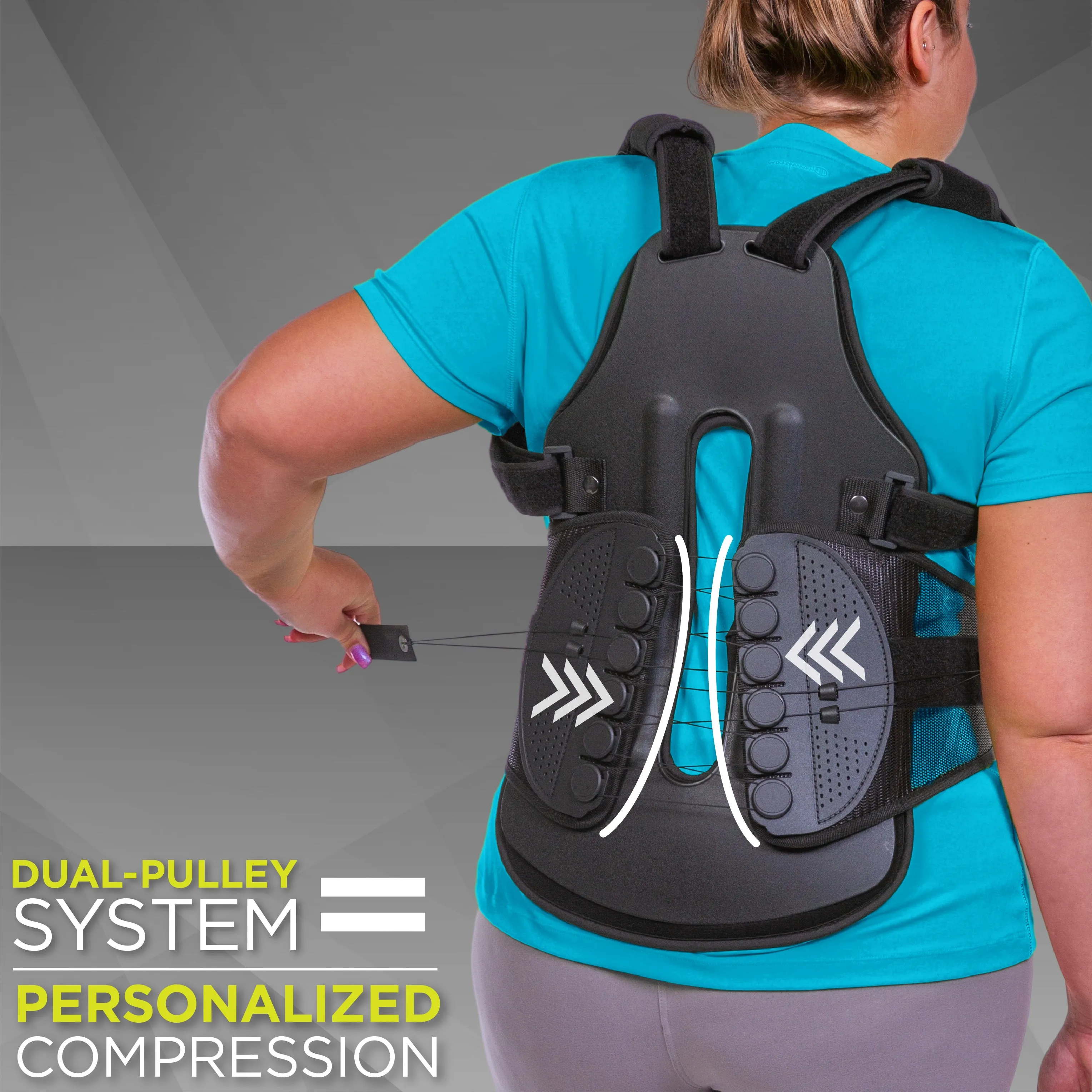 Adjustable TLSO Thoracic Full Back Brace | Clamshell Support for Postural Kyphosis, Parkinsons Disease, and Fractured Vertebrae