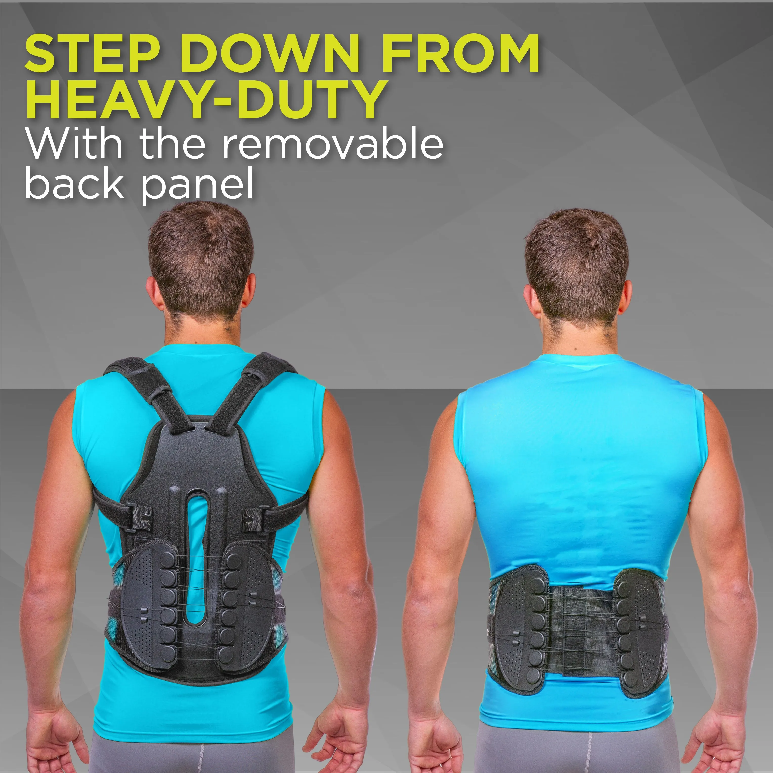 Adjustable TLSO Thoracic Full Back Brace | Clamshell Support for Postural Kyphosis, Parkinsons Disease, and Fractured Vertebrae