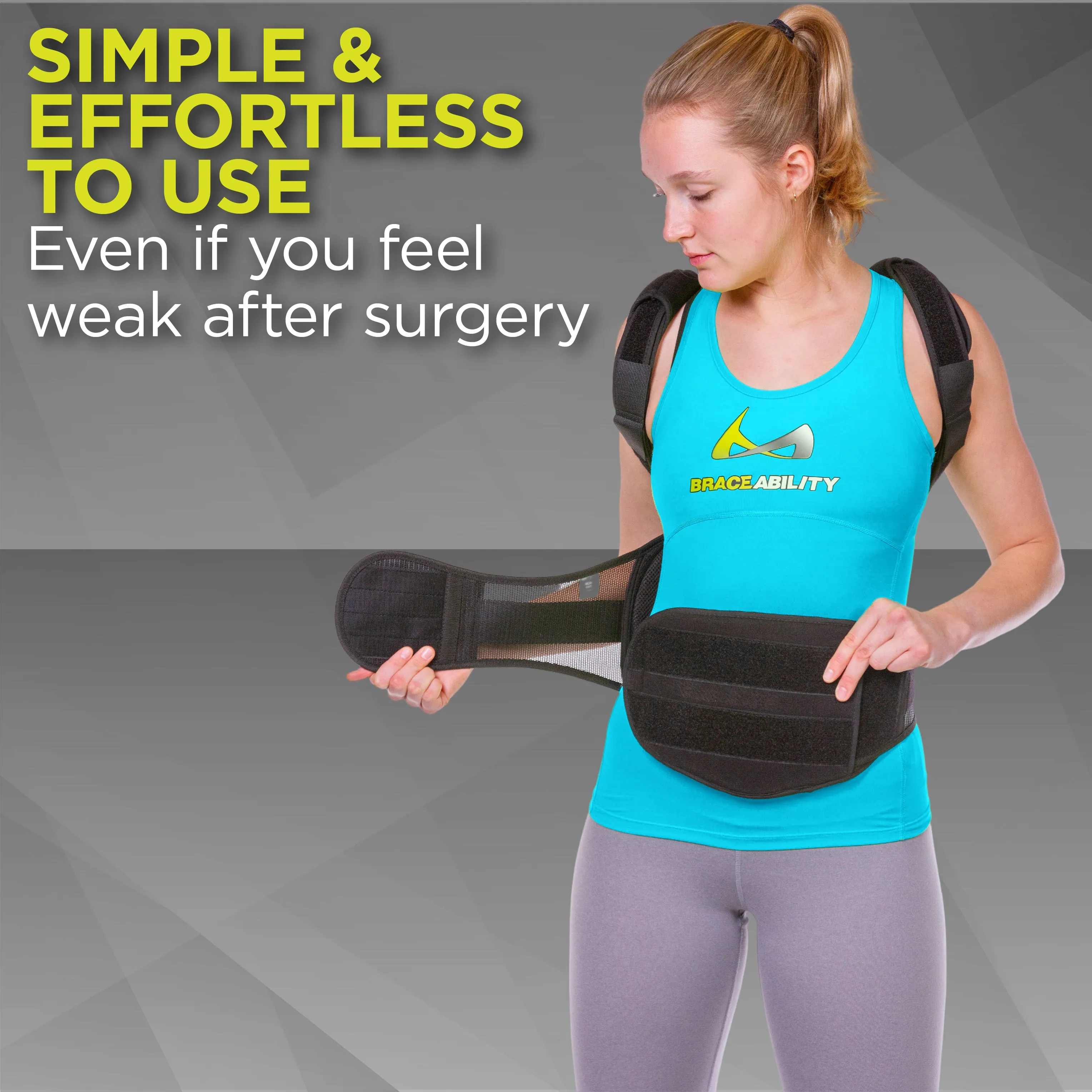 Adjustable TLSO Thoracic Full Back Brace | Clamshell Support for Postural Kyphosis, Parkinsons Disease, and Fractured Vertebrae