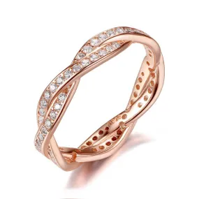 Twist Diamond Wedding Band
