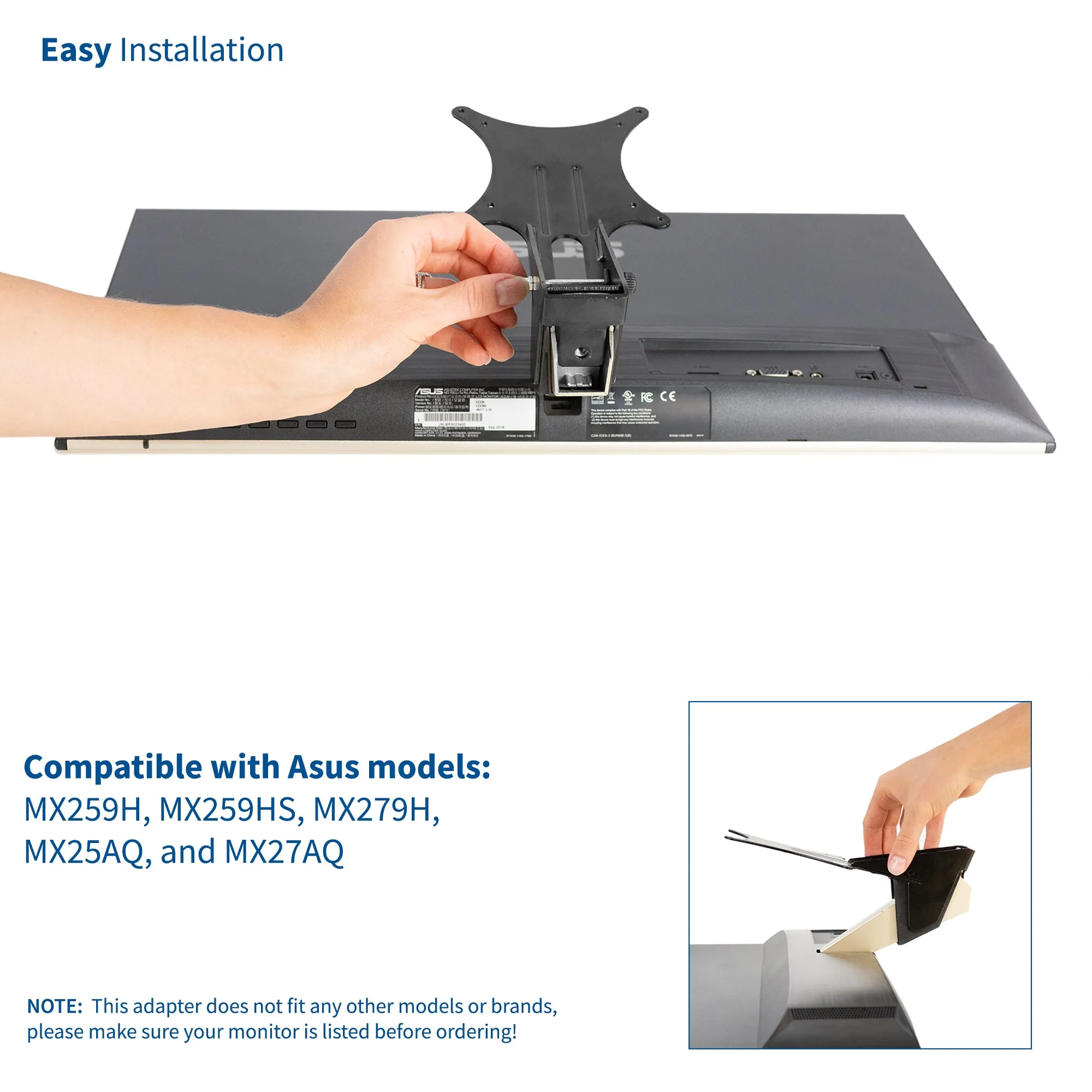 VESA Adapter for Compatible Asus Monitors