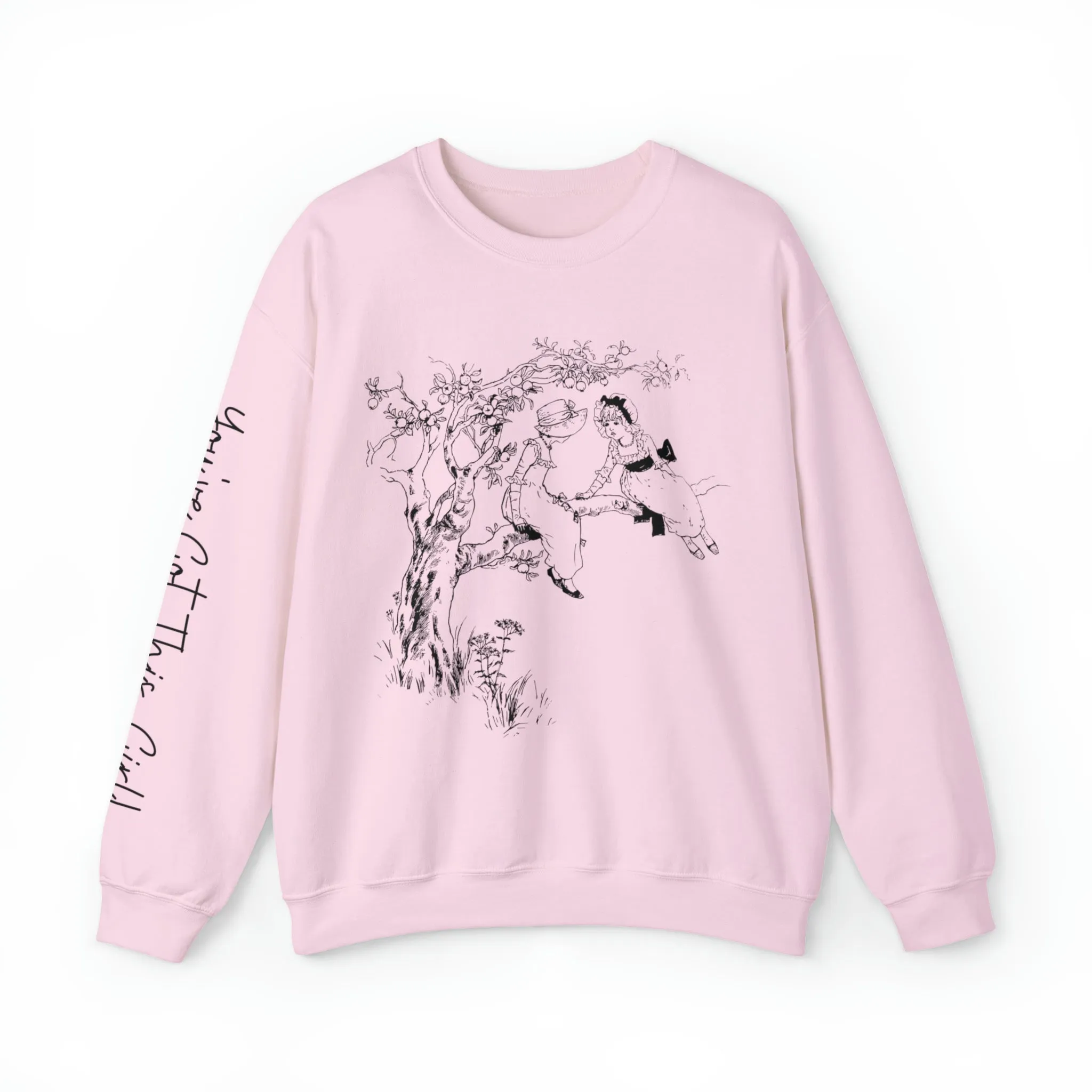 Vintage 'You Got This Girl' Women's Sweatshirt with Tree Art and Arm Detail