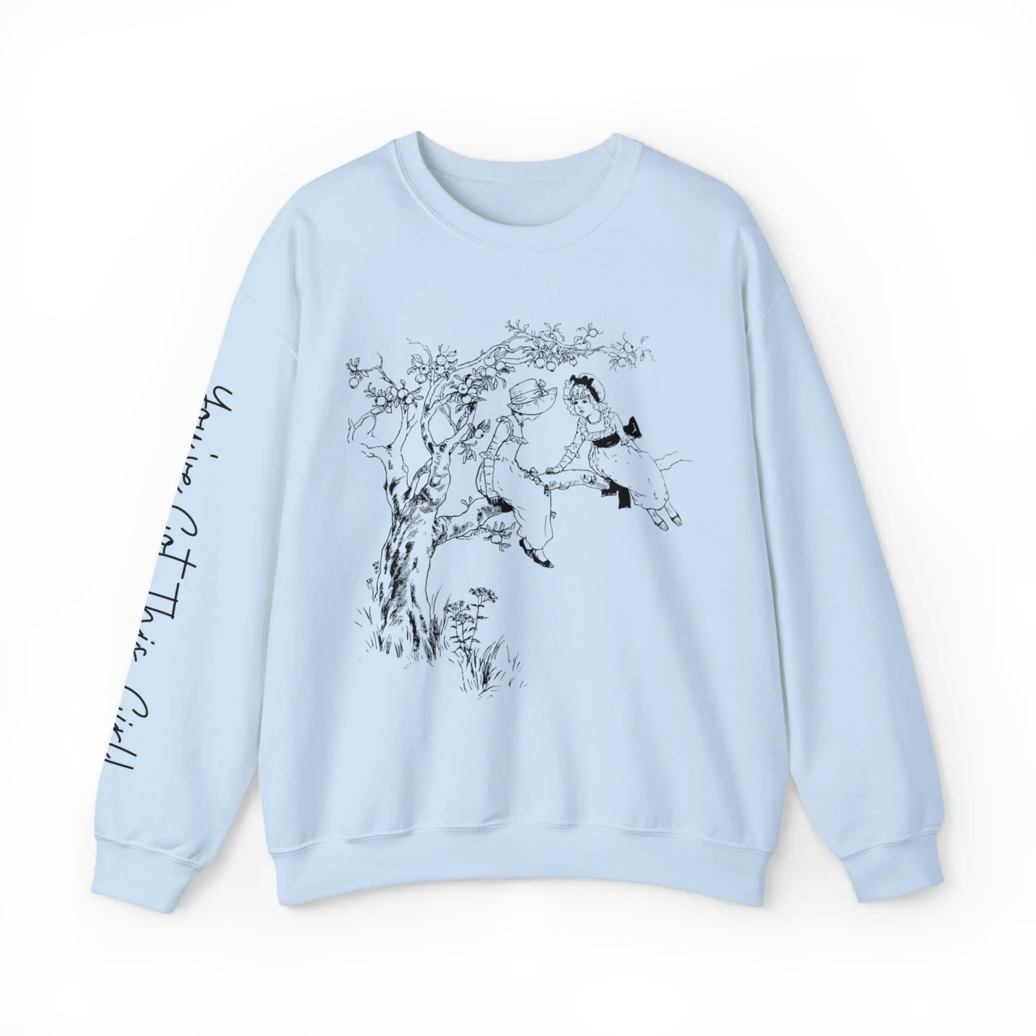 Vintage 'You Got This Girl' Women's Sweatshirt with Tree Art and Arm Detail