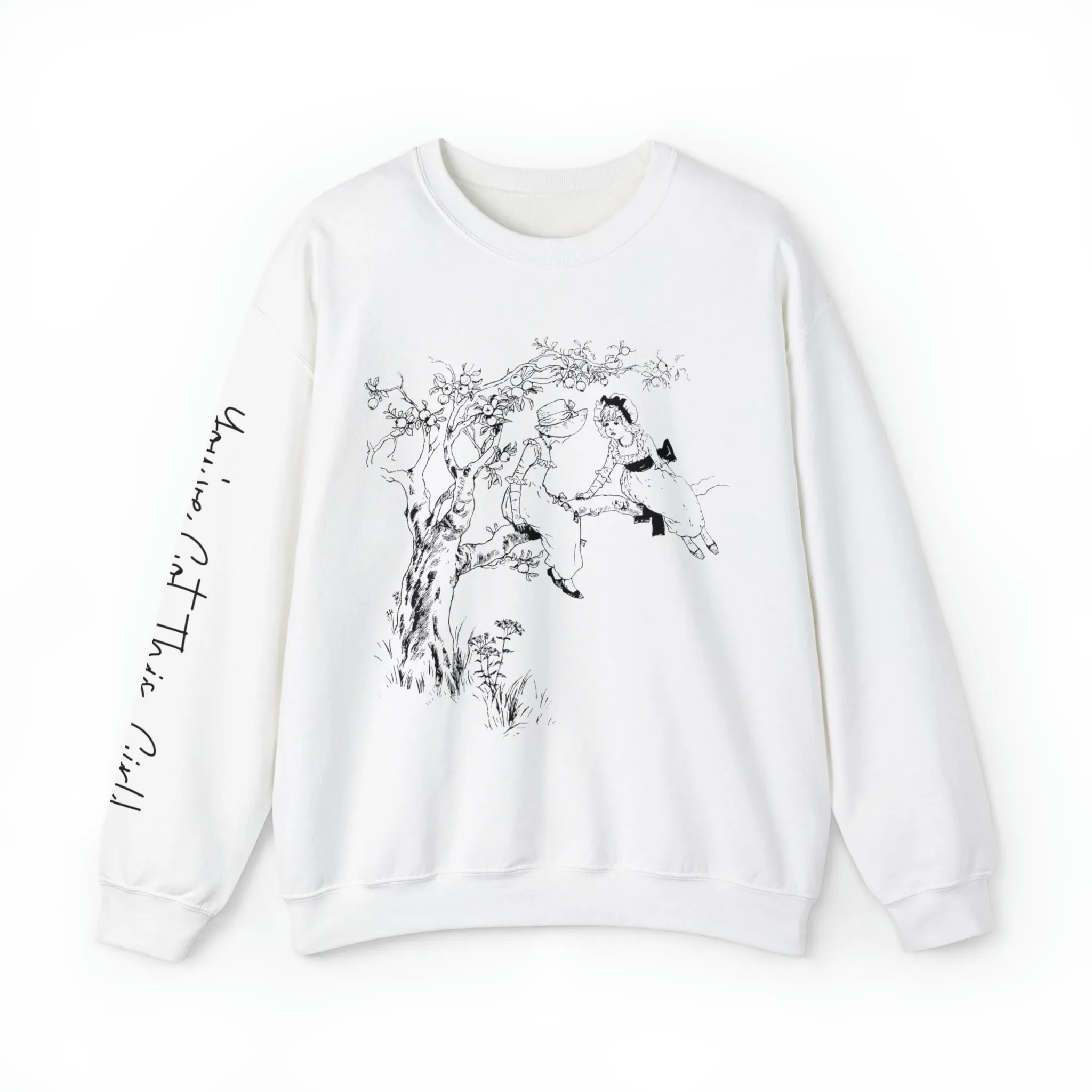 Vintage 'You Got This Girl' Women's Sweatshirt with Tree Art and Arm Detail
