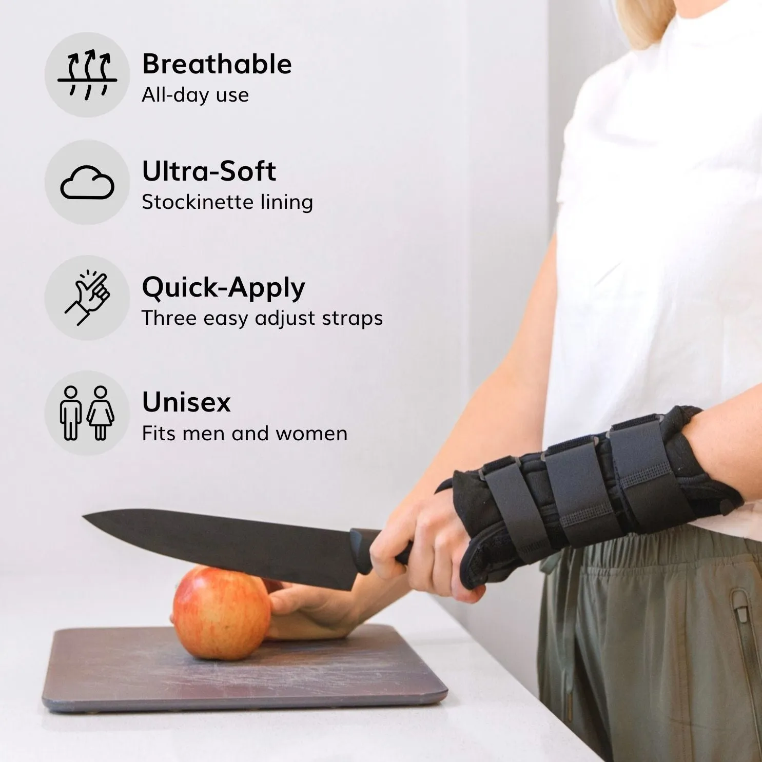 Volar Wrist Splint | Right or Left Hand Support Brace for Fracture Pain and Carpal Tunnel Relief