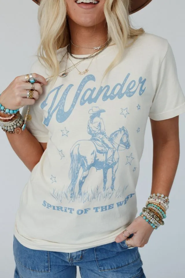 Western Wanderlust Graphic Tee - Ivory