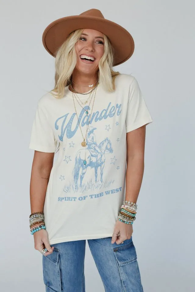 Western Wanderlust Graphic Tee - Ivory