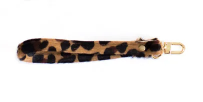 Wrist Strap Key Fob In Leather, Hair on Hide(Pre Made)