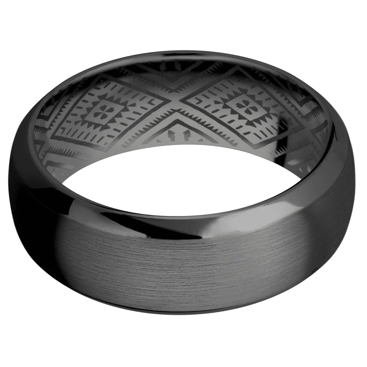 Zirconium with Satin , Polish Finish