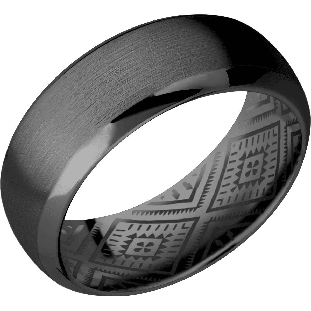 Zirconium with Satin , Polish Finish